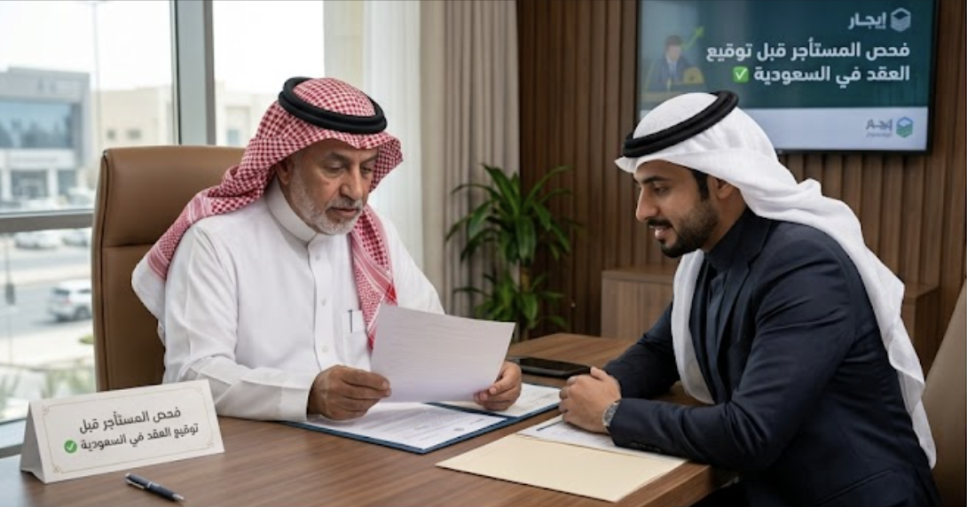 فحص المستأجر قبل توقيع العقد في السعودية